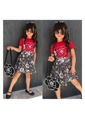 Kız Çocuk Etek Bluz ve Çanta Takımı Asd-58901