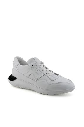 Beyaz Erkek Sneaker Hakiki Deri Ayakkabı 056Y22E7016