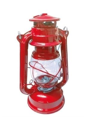 Dekoratif Gemici Feneri Gaz Lambası Büyük Boy 30 cm Kırmızı DÇM112