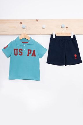Erkek Bebek Kısa Kollu Yakalı Polo Yaka T-shirt Takım USB6P73