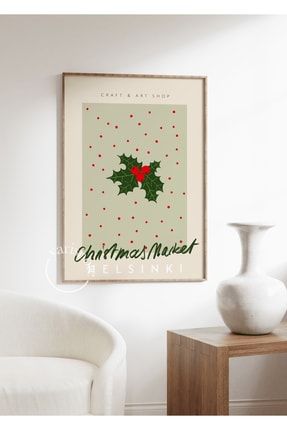 Christmas Market Yeni Yıl Yılbaşı Helsinki Çerçevesiz Poster POSTER130