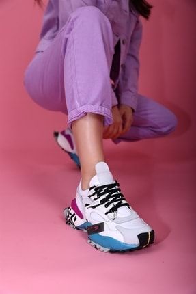 Janda Beyaz Hakiki Deri Kadın Sneakers 007-19800