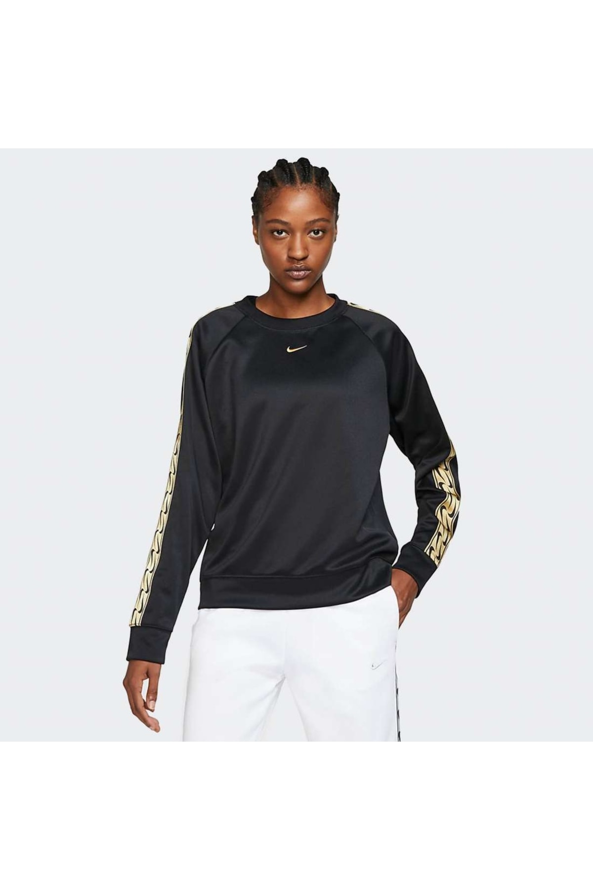 Nike Sportswear Logo Crew Kadın Sweatshirt - Siyah Bv3443-011