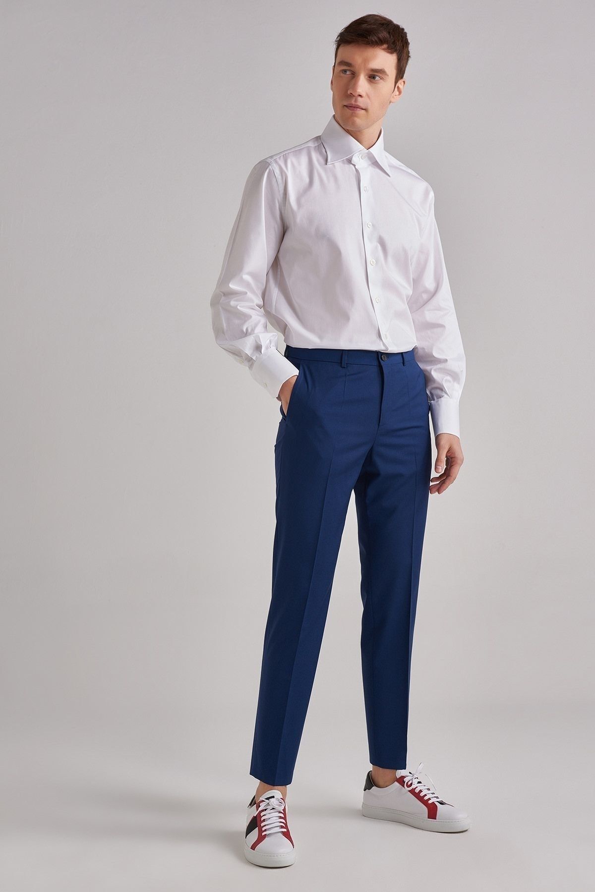 شلوار آبی مردانه پشم اورجینال Hugo Boss