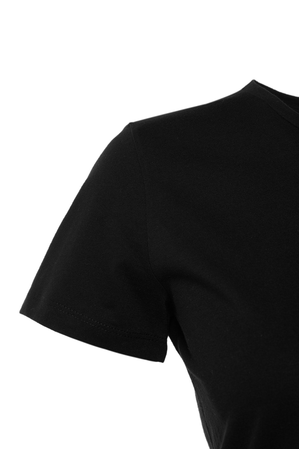 Çok Renkli %100 Pamuk Süprem Bisiklet Yaka 2'li Paket Örme T-Shirt TWOSS20TS0141