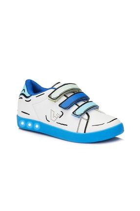 Picasso Işıklı Erkek Çocuk Beyaz/saks Mavi Sneaker 313.F22Y.153-1105