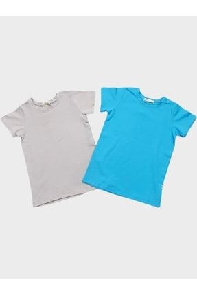 Çocuk Düz Renk 2'li T-shirt ( 2 - 9 Yaş ) 5569