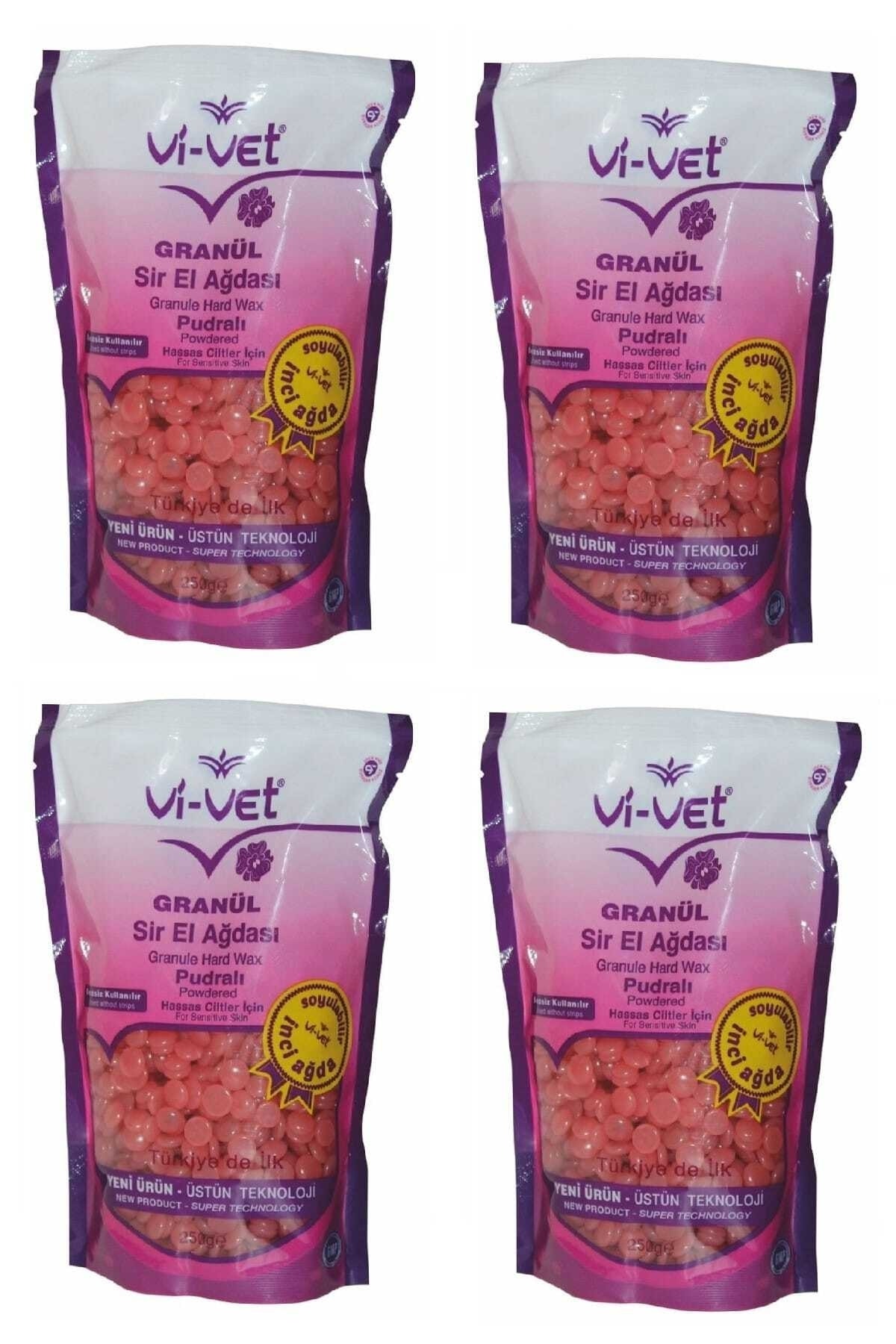 Vi-vet Vivet Soyulabilir Pudralı Granül Boncuk Ağda 4 Adet