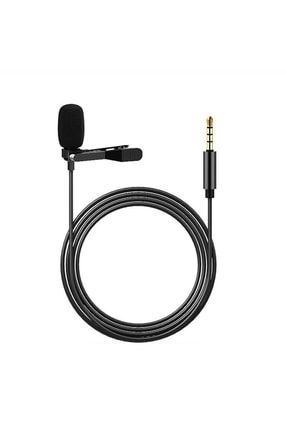 Yaka Mikrofonu 3.5mm Aux Jack Girişli Taşınabilir Süngerli Röportaj Video Kayıt Cihazı VLW188