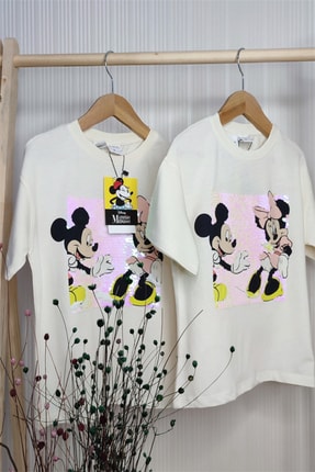 Pul Payet Işlemeli Minnie Mouse Tshirt ASY14441