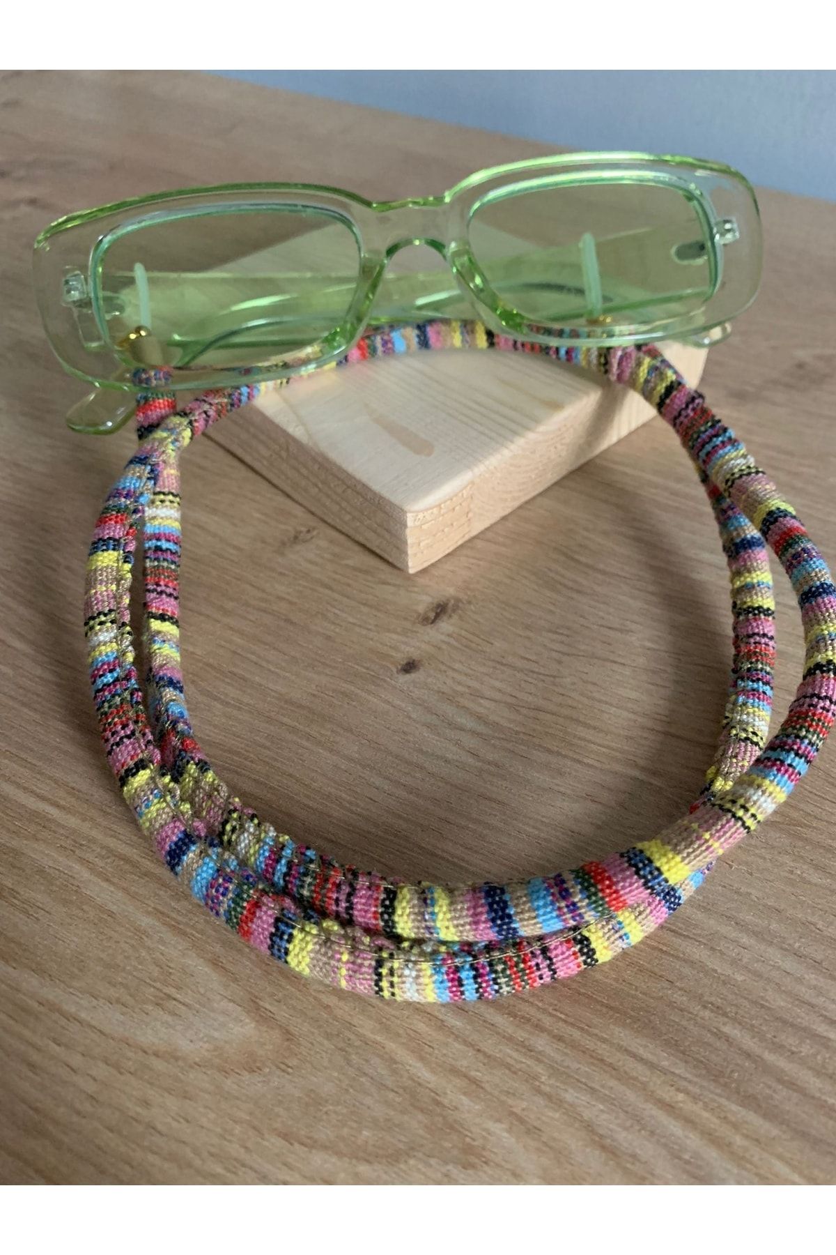 Toz Vintage-Ethnic Patterned Vintage Knitted Glasses Rope 2