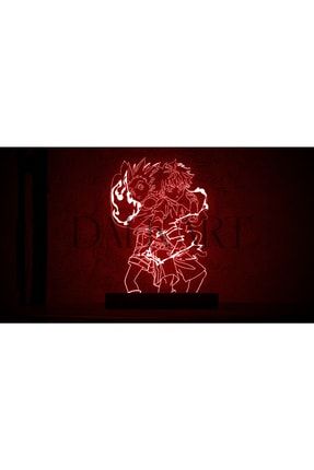 Gon And Killua Kumandalı 16 Renk Rgb Led Dekoratif Anime 3d Masa Lambası Lamp54