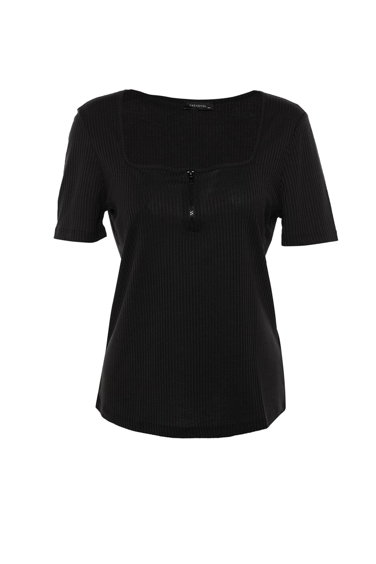 Trendyol Curve Große Größen in Bluse Schwarz Regular Fit Fast ausverkauft