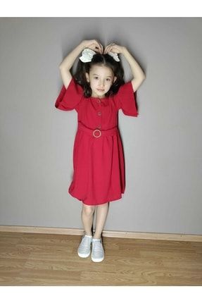 Kız Çocuk Elbise Ayrobin Kumaş Elbise Yeni Sezon 175