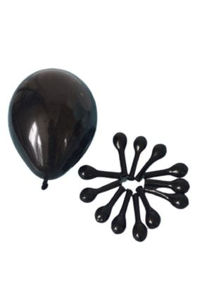 Siyah Balon Minik 10 Adet 5 Inç 12.5 Cm 2152siyahbln