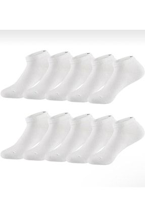 10+2 Unisex Pamuklu Bilek Boy Beyaz Çorap GG-260322