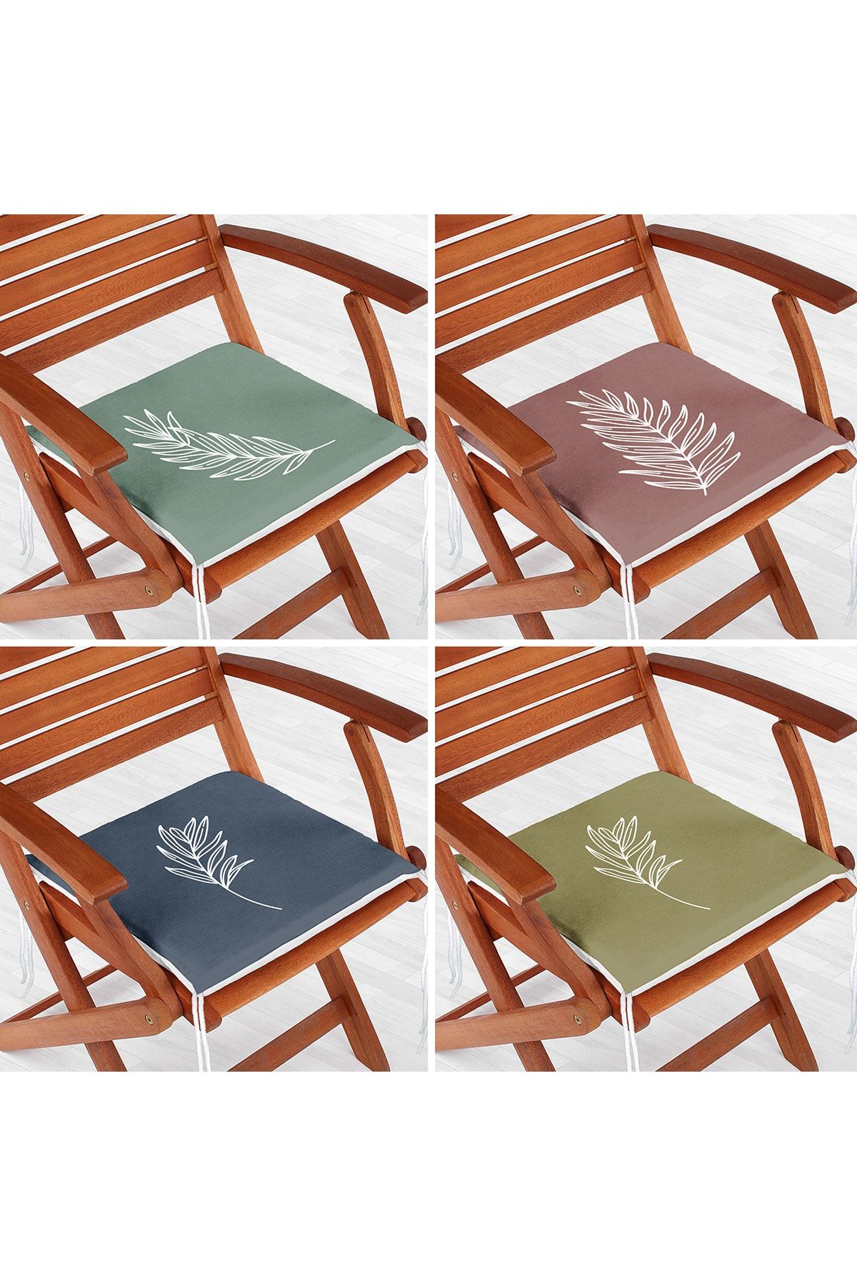 Realhomes Set De 4 Perne Pentru Scaune Cu Fermoar Cu Desen Floral Alb Colorat Pentru Podea - One Size