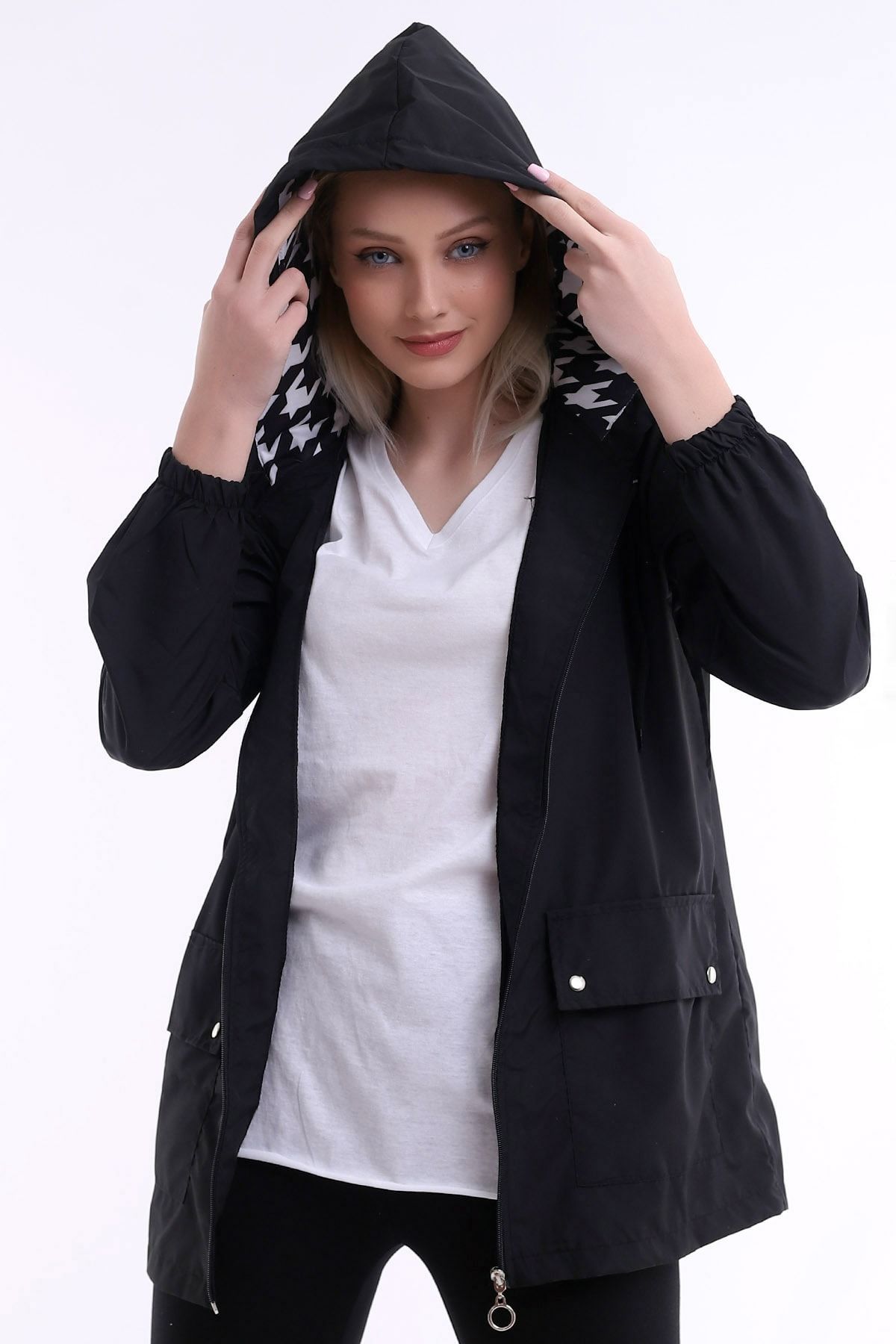 Thin best sale black raincoat