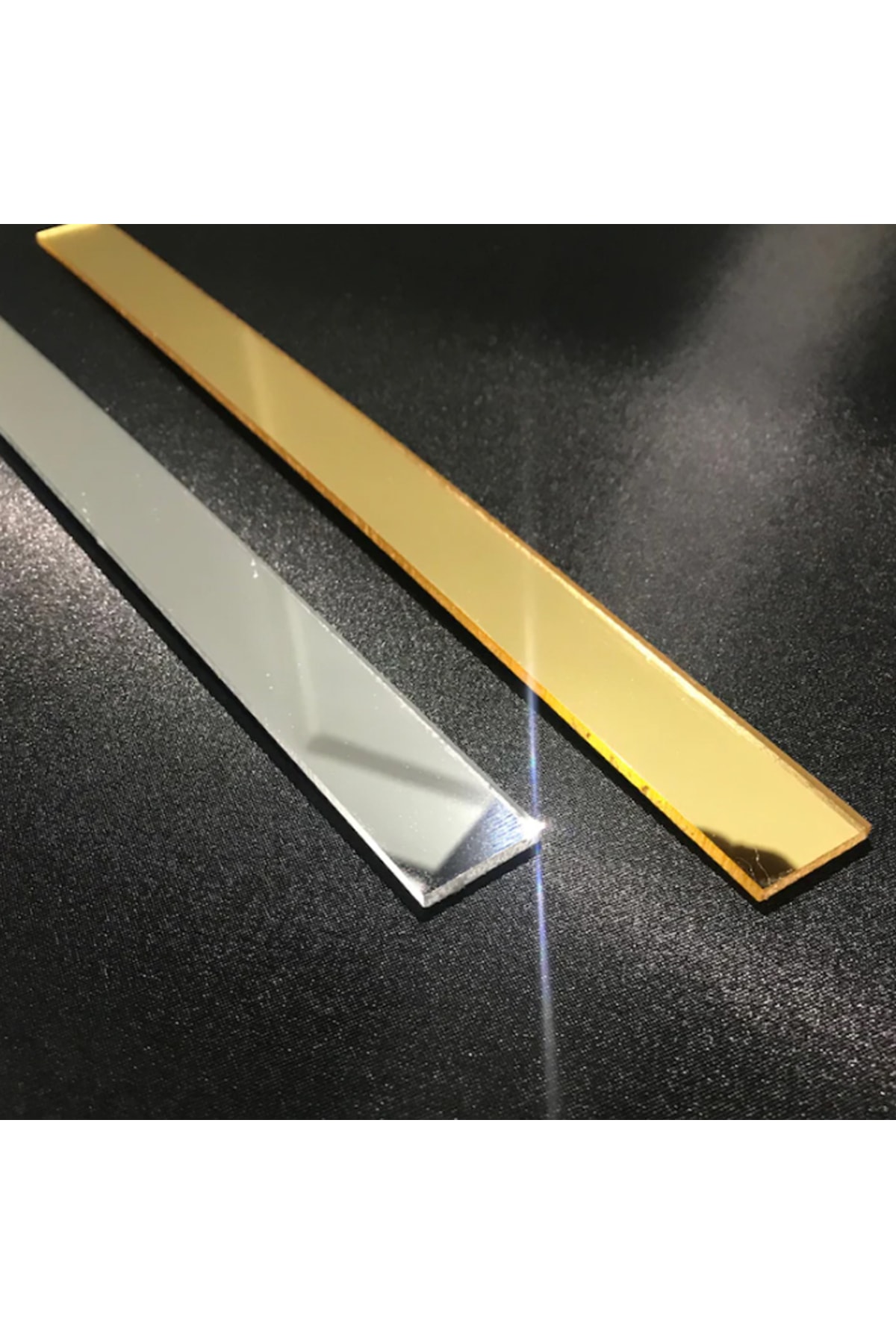 Dekonil Şerit Pleksi Yapışkanlı Gold Gümüş Ayna 2.3cm X 122cm ( 5 Adet )