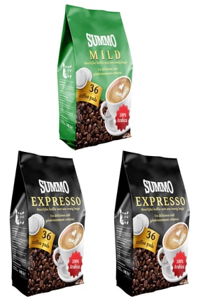 SUMMO 1 Adet Mild Ve 2 Adet Espresso 108’li Avantaj Paketi (36x3 Paket) Sense...