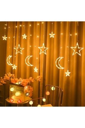 Huzur Party Store Ay Hilal Yıldız Perde Led Günışığı Ramazan Bayramı Süsü Işı...