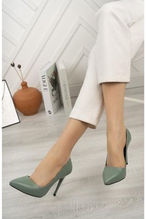 Kadın 10 Cm Ince Topuklu Sivri Burun Brt 101 Stiletto Ayakkabı ST01018