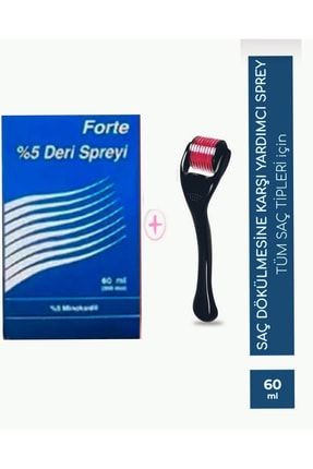 Pak Darou Minoxidil Saç Spray Forte %5 +saç Çıkarma Tarağı Titanyum Roller