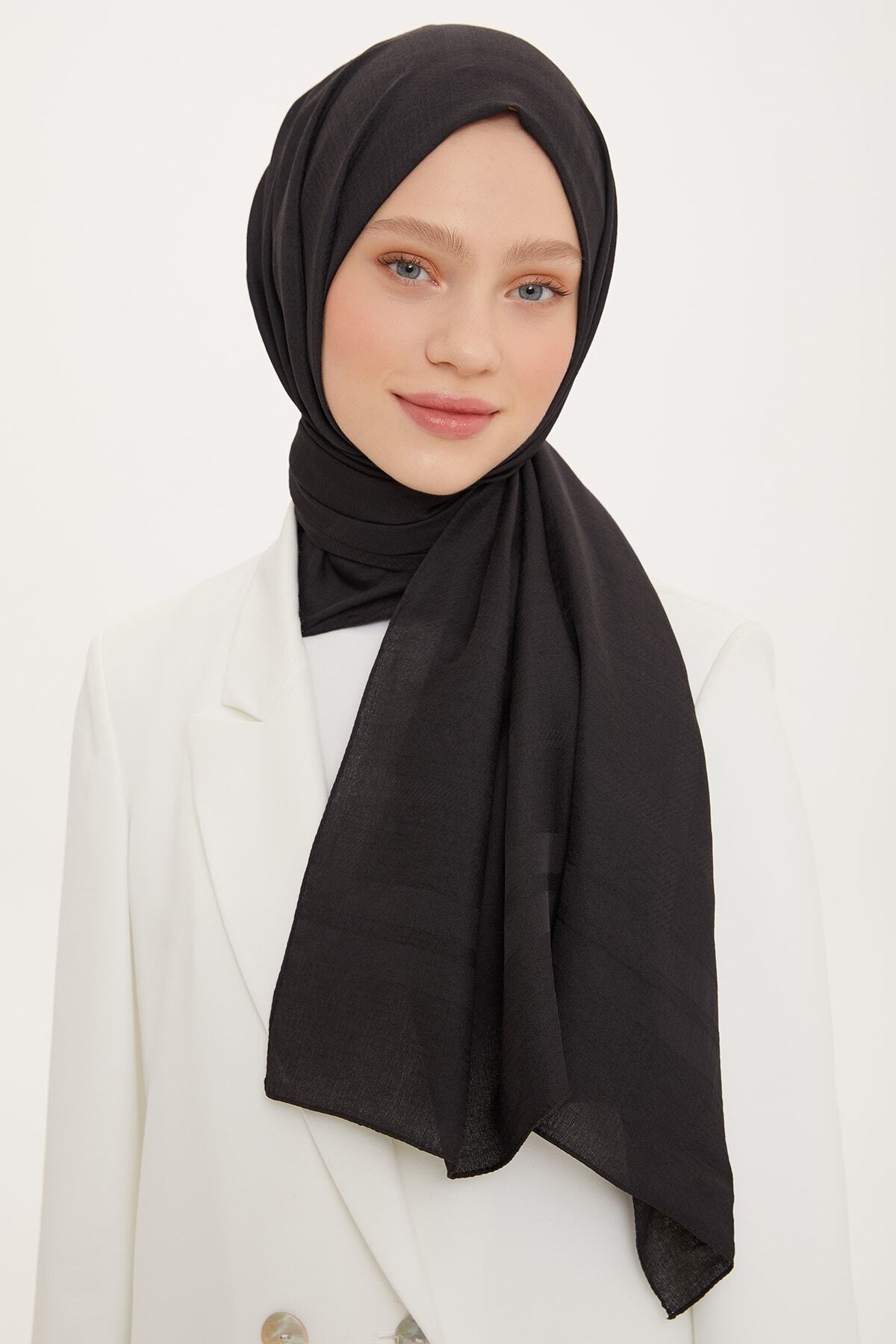 شال زنانه مشکی آرمینه | S00OA4640068 اورجینال - تصویر 2