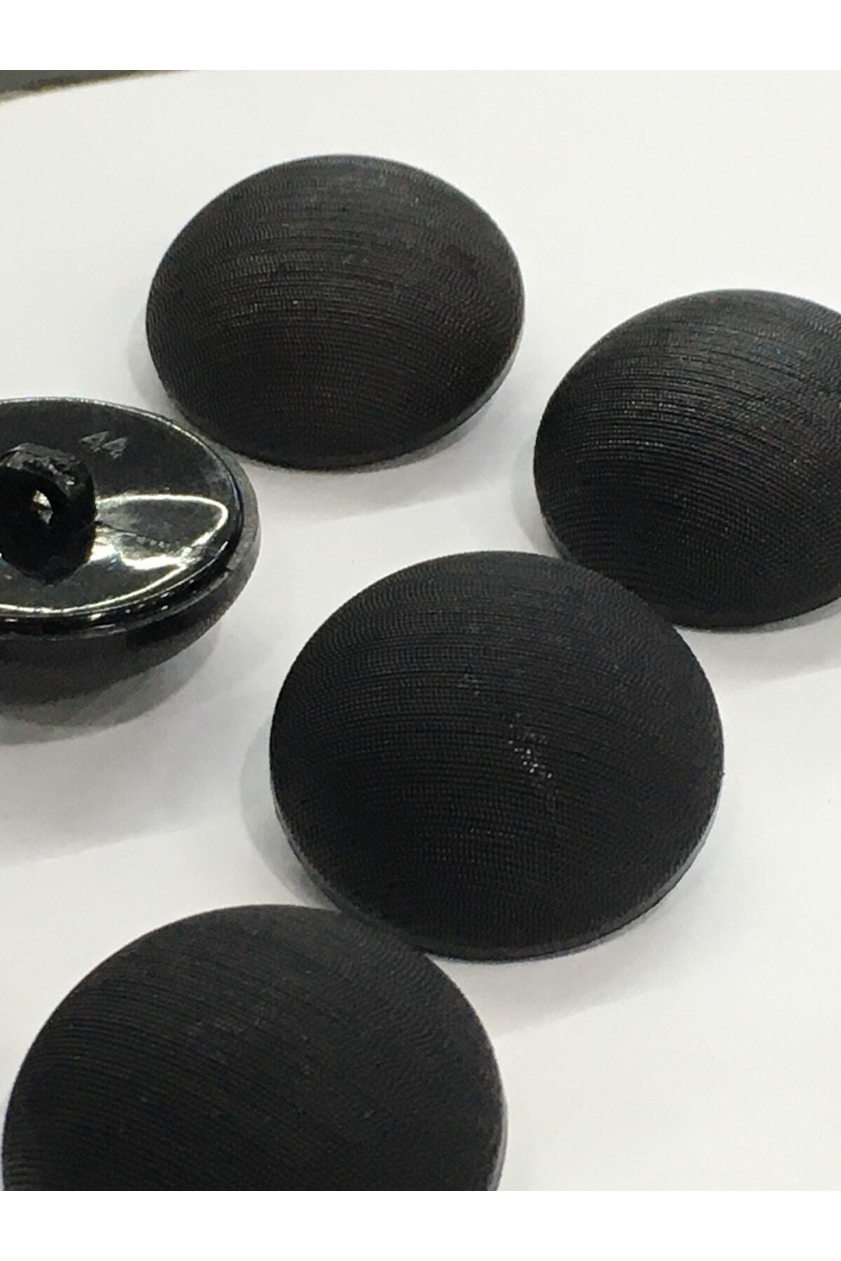 Italian Matte Pearl Curved Trench Coat Coat Button Set of 6 Black 3 Cm