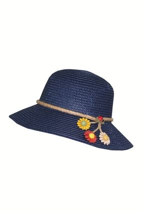 Kadın Hasır Şapka 3873 3873-Lacivert