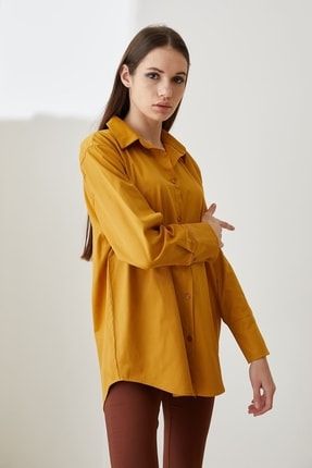 Oversize Gömlek-sarı GLK00163