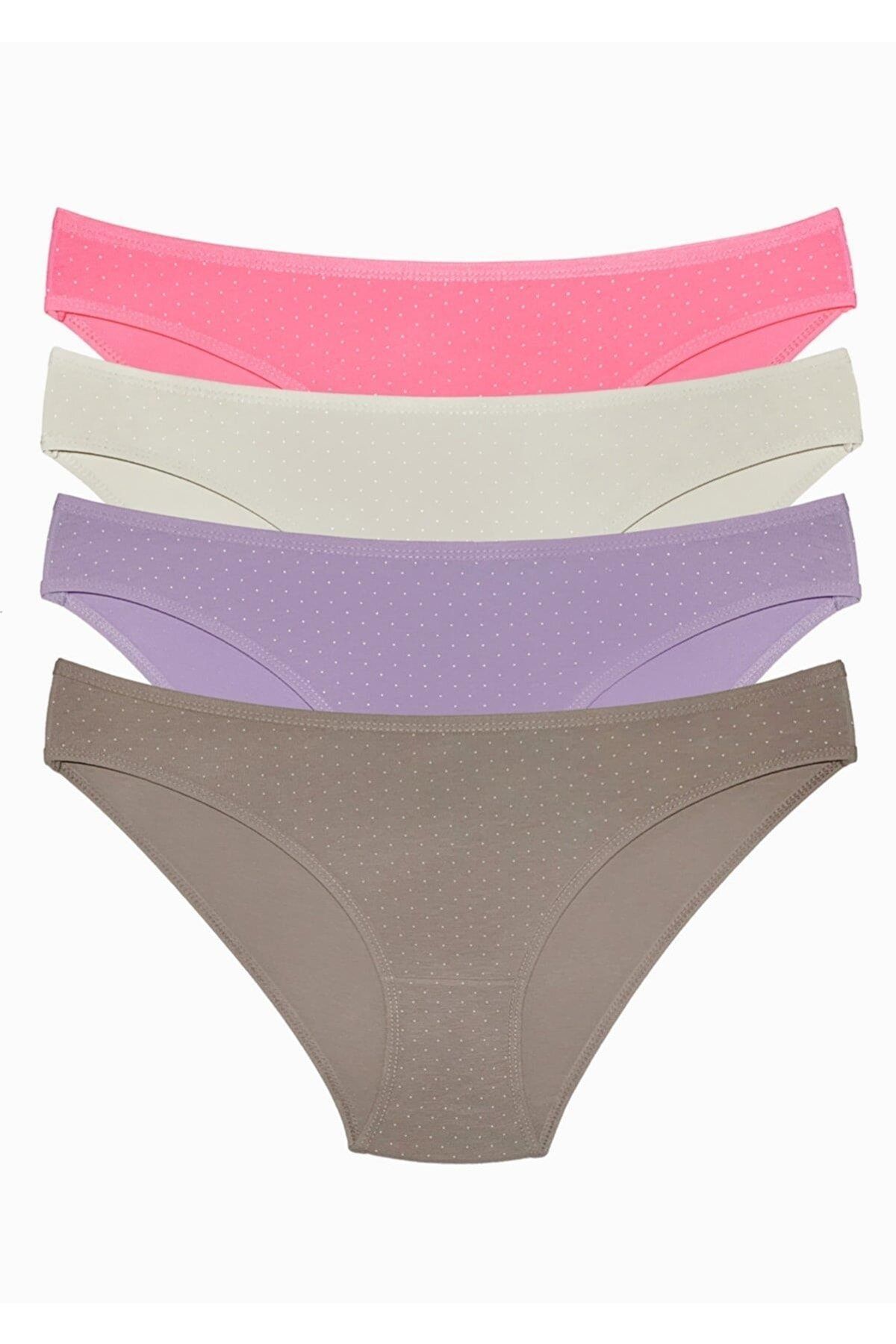 Women's Briefs 4pack Plain Panty Set Sexy Bikini Underwear for