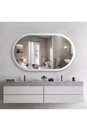 Dekoratif Oval Ayna (beyaz Kenarlı) 92x51 Cm DEKORAYNA1