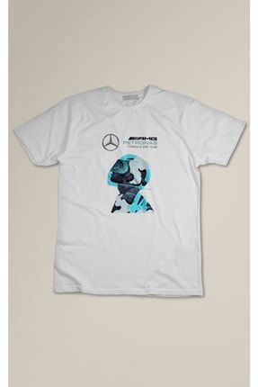 Lewis Hamilton Logo Formula 1 Baskılı T-shırt Premium Kumaş HAMILTON02357