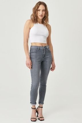 Kadın High Rise Skinny Fit Denim Esnek Yüksek Bel Jean Kot Pantolon W27H