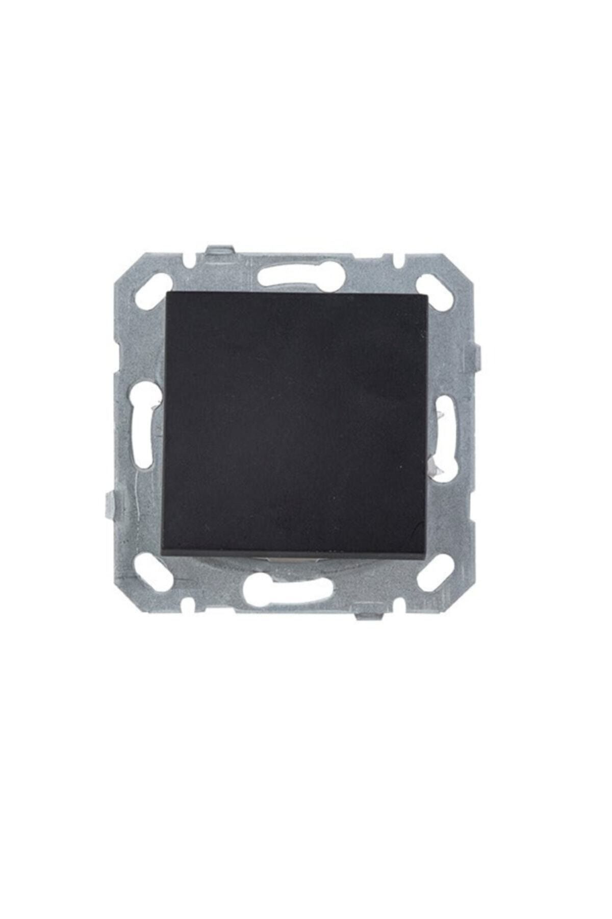 Netelsan-Black Switch, Black Grounded Socket - Matte Silver Double Frame Combination 3