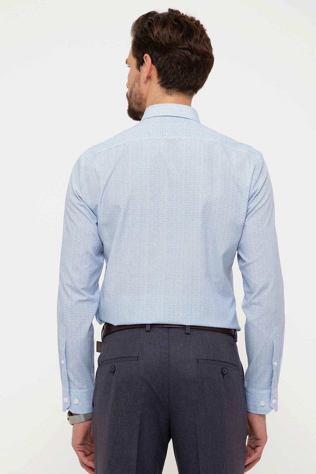 پیراهن مردانه آبی پیرکاردین | G021GL004.000.880179.VR036 اورجینال - تصویر 3