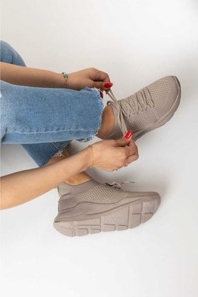 Bej - Kadın Spor Sneakers HETRİK SHOES3030
