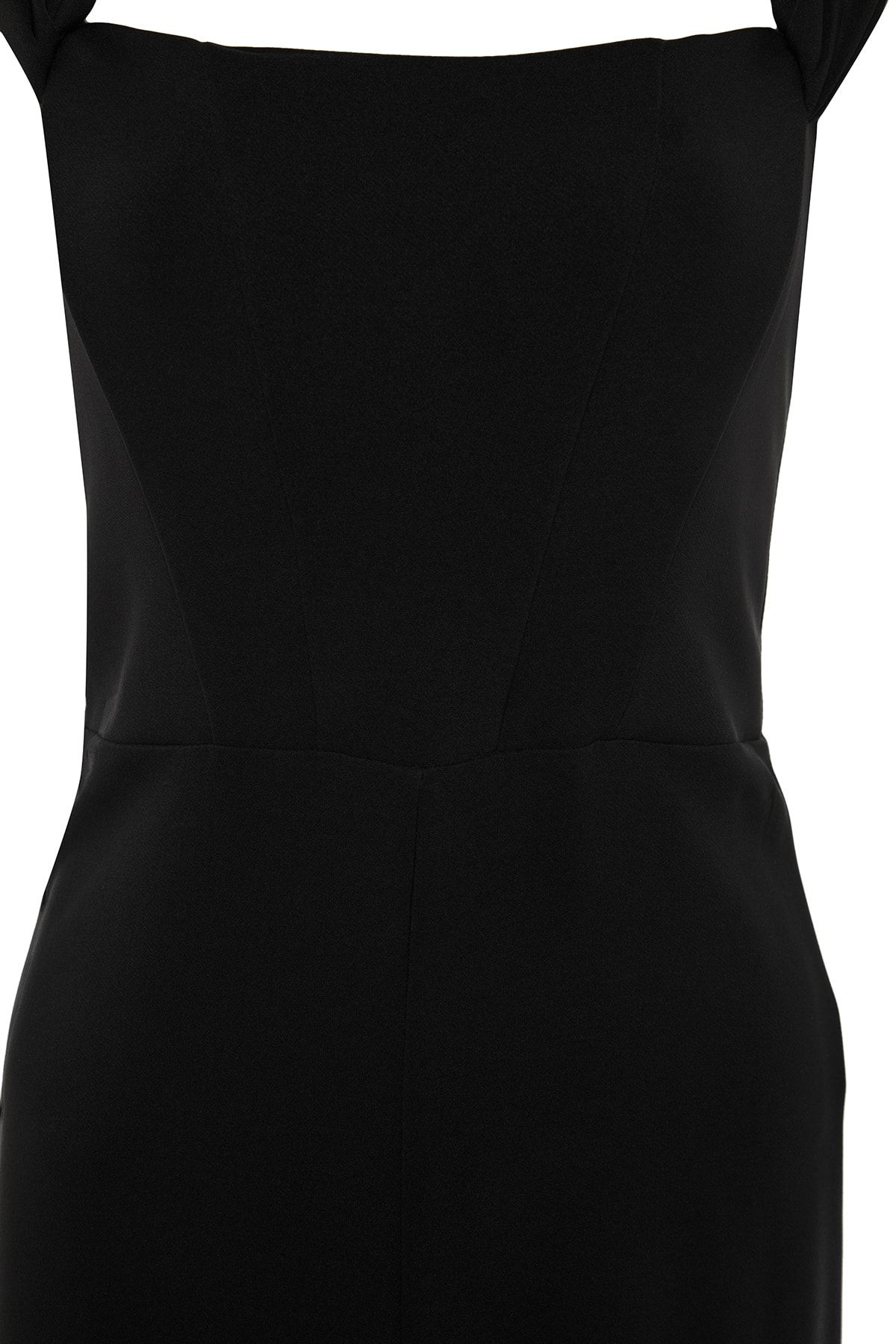 Trendyol Collection-Schwarzer gefütterter gewebter Overall TPRSS22TU0070 7