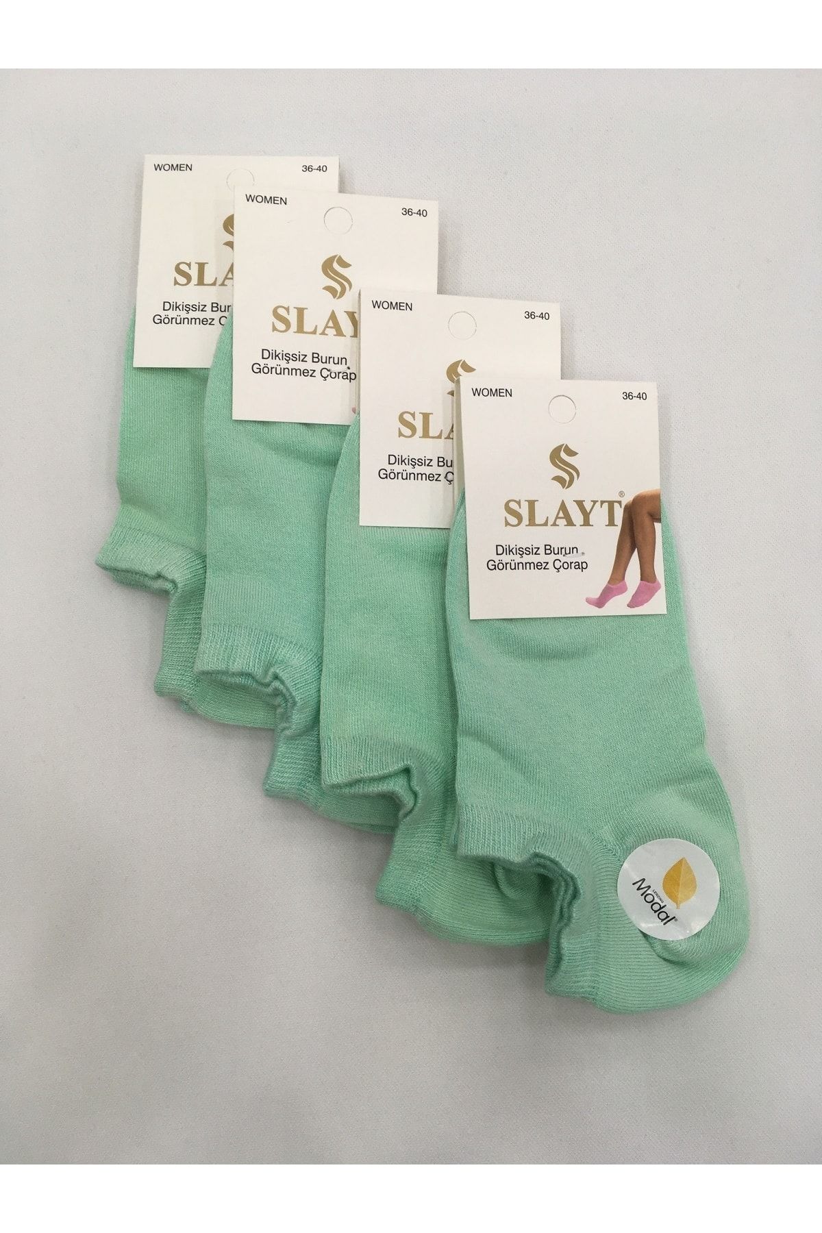 Slayt-4 ks Bavlna Modal Blended Jednobarevné Tenké letní dámské neviditelné kozačky (tenisky) 3