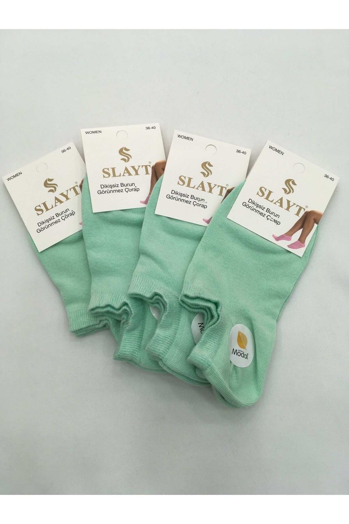 Slayt-4 ks Bavlna Modal Blended Jednobarevné Tenké letní dámské neviditelné kozačky (tenisky) 4