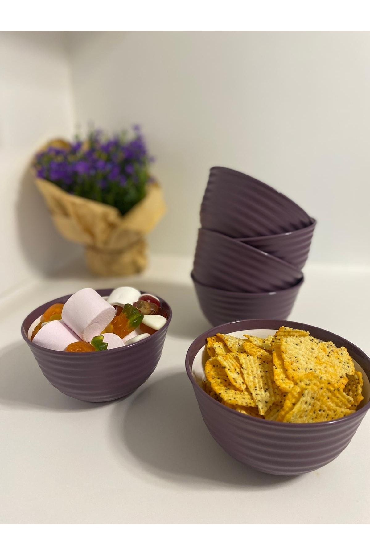 Mintra Home - Medium Snack Bowl (6 Pack) Fuchsia