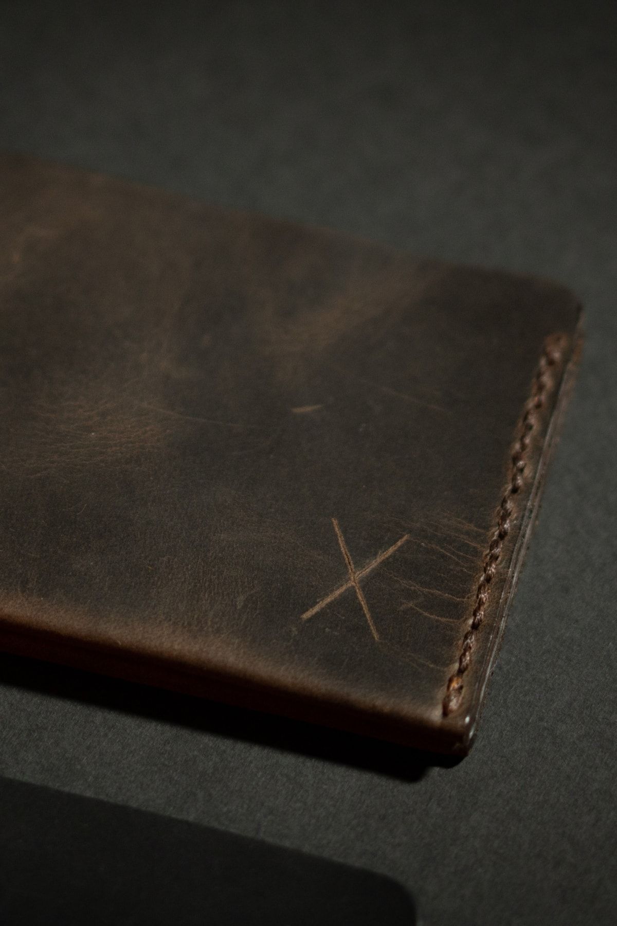 minimal X design-Minimal X Coin Wallet - Chestnut Crazy 8