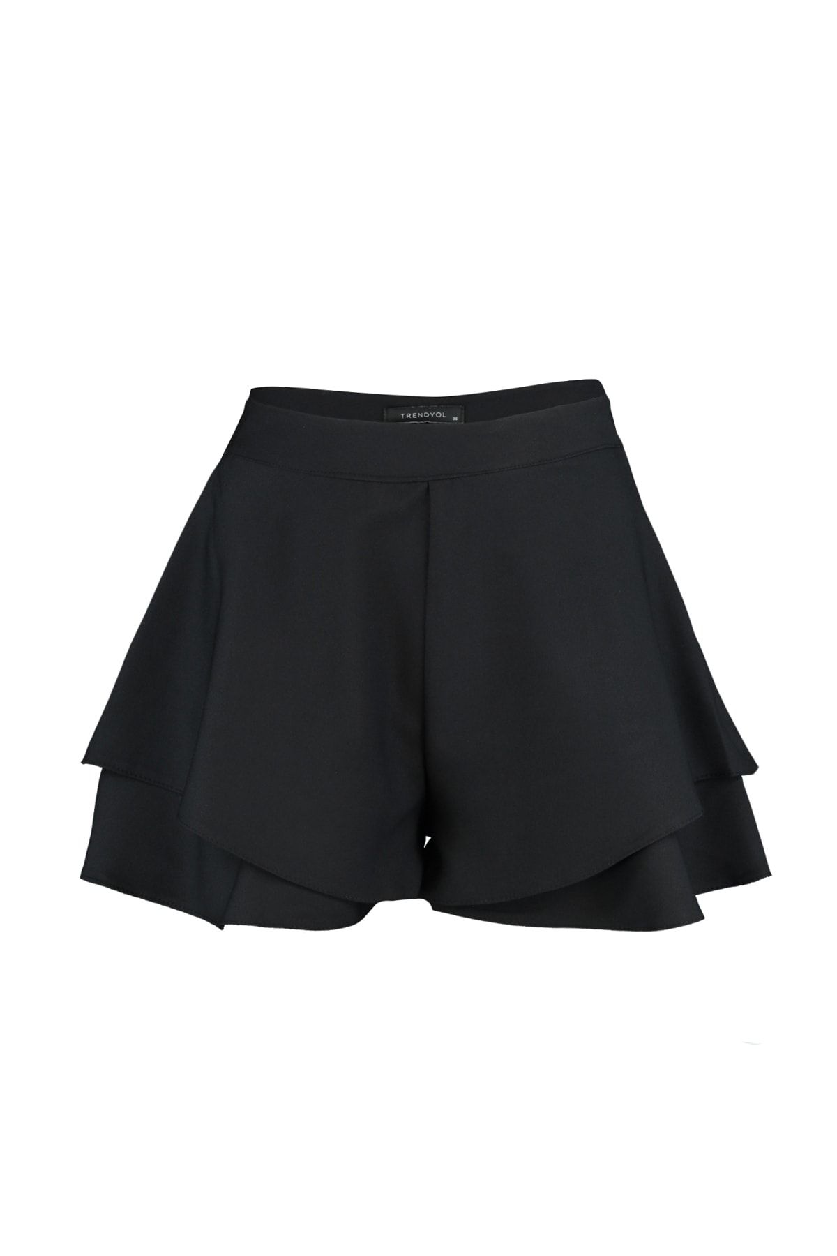 Trendyol Collection-Black Flounced Super Mini Woven Shorts TWOSS19BY0043 7