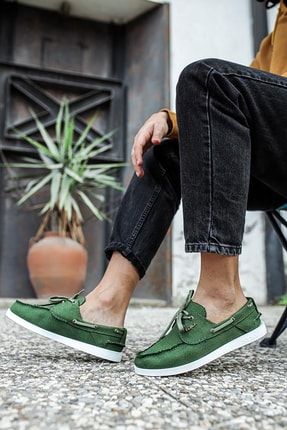 Yeşil Keten Casual Ayakkabı KNK008
