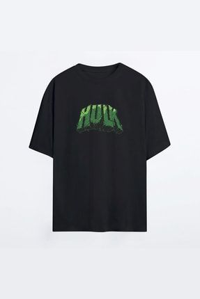 Hulk Siyah Oversize Tshirt - Tişört RJOT-MAN-HG-HULKHG