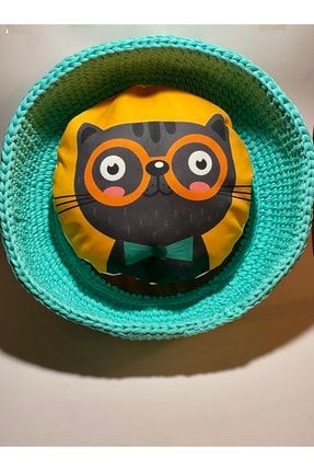 Kedi Sepeti-kedi Yatağı-el Örgüsü-hand Made ty-sepetciliz-