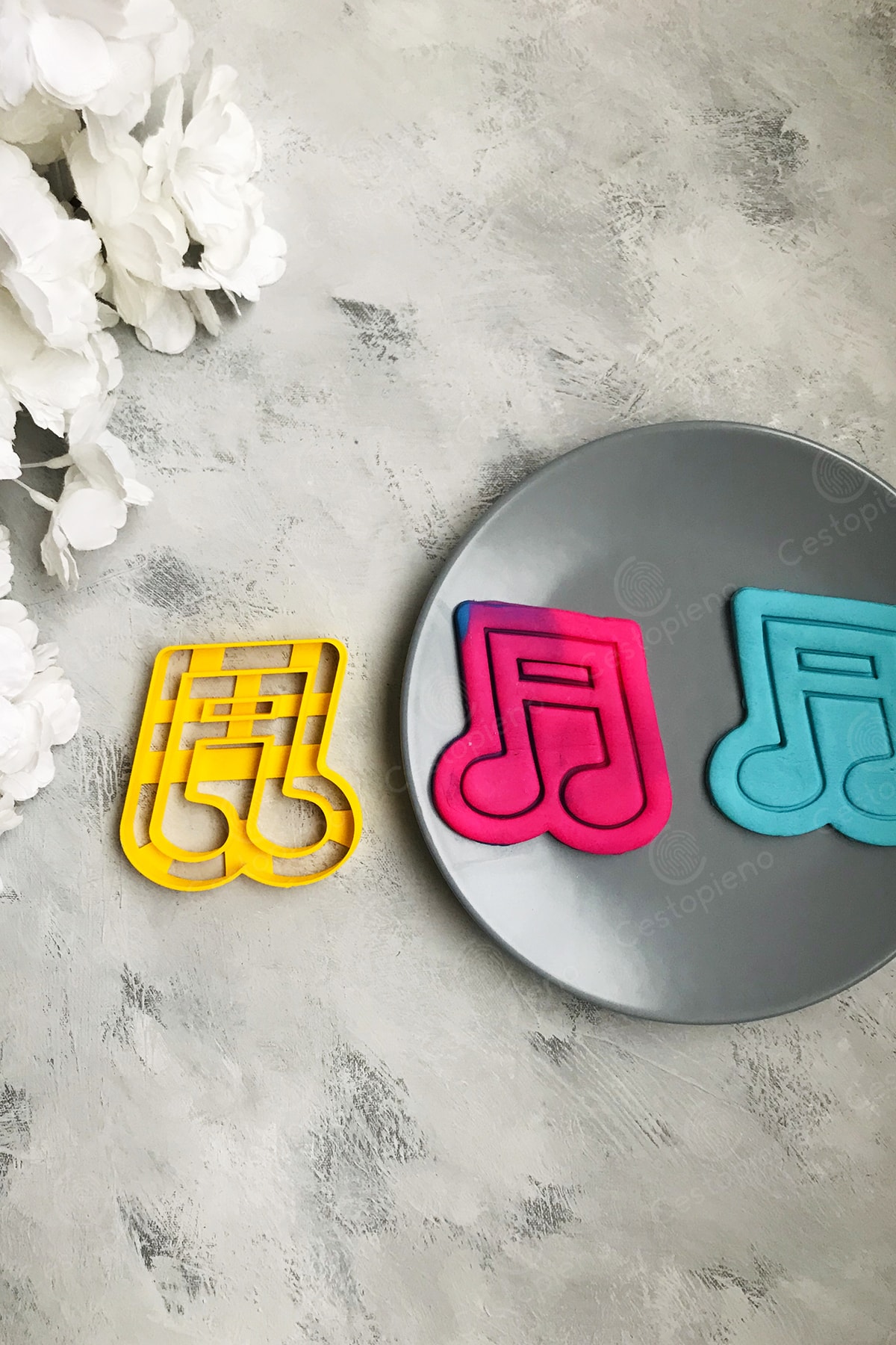 Yellow Note Dough Shaper / Cookie Mold