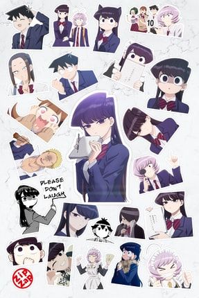 Komi Can't Communicate Komi San Anime Sticker Paketi (23 ADET) ZPZPSTCkomi1