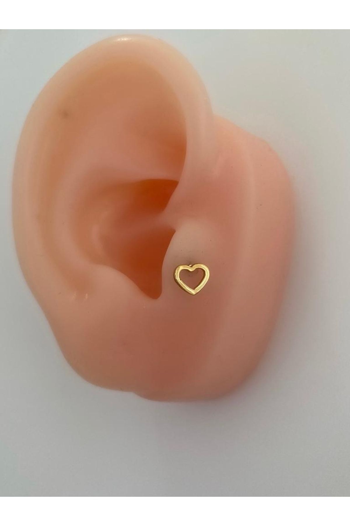 Cerrahi Çelik Gold Renk Boş Kalp Tragus Helix Kıkırdak Lobe Piercing